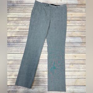 DKNY Women’s Essex Plaid Slim Fit Skinny Pants Gray Size 33W×32L